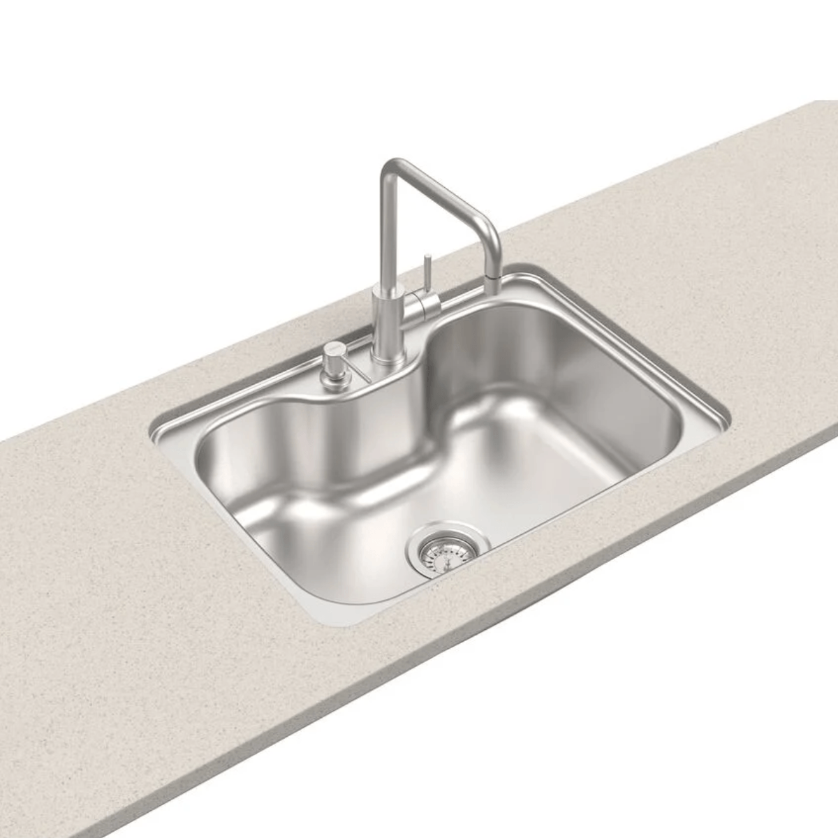 Cuba Morgana 60 FX Undermount em Aço Inox com Acabamento Acetinado com Válvula 69x49 cm - Tramontina - Imagem 4