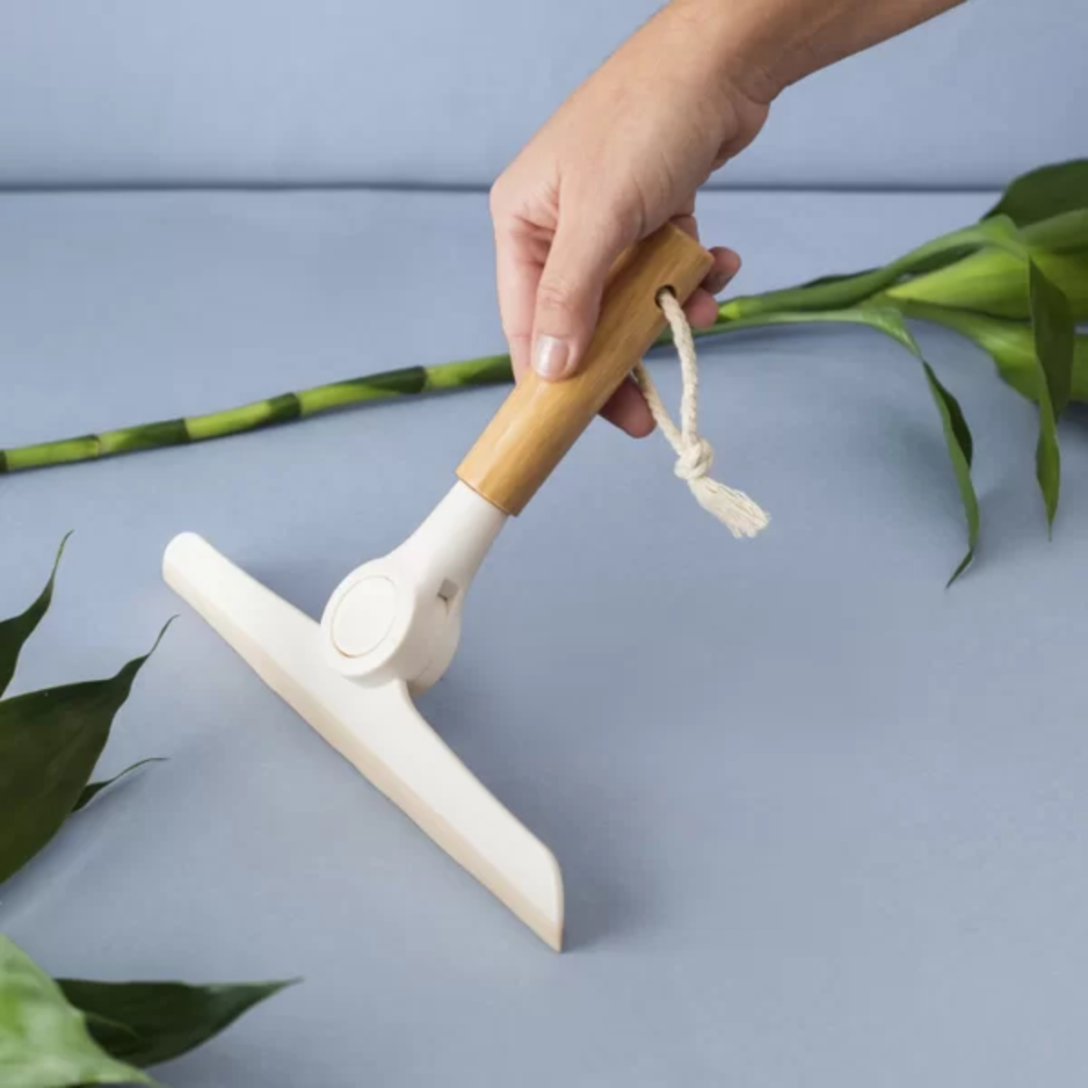 Rodinho De Pia Dobrável Com Cabo Bambu Off White - Oikos - Imagem 3