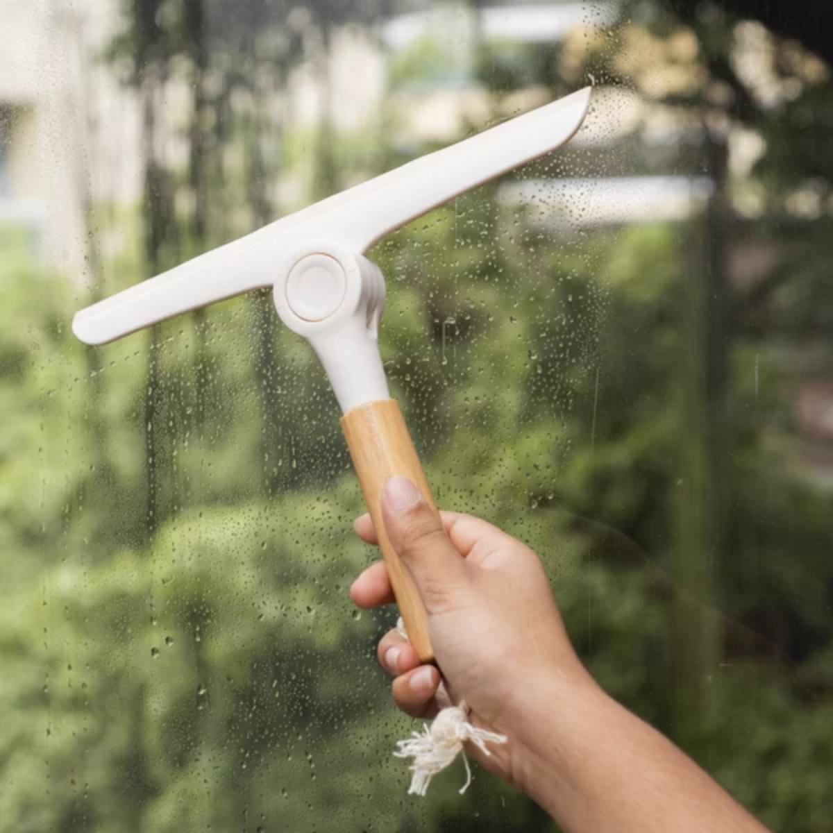 Rodinho De Pia Dobrável Com Cabo Bambu Off White - Oikos - Imagem 5