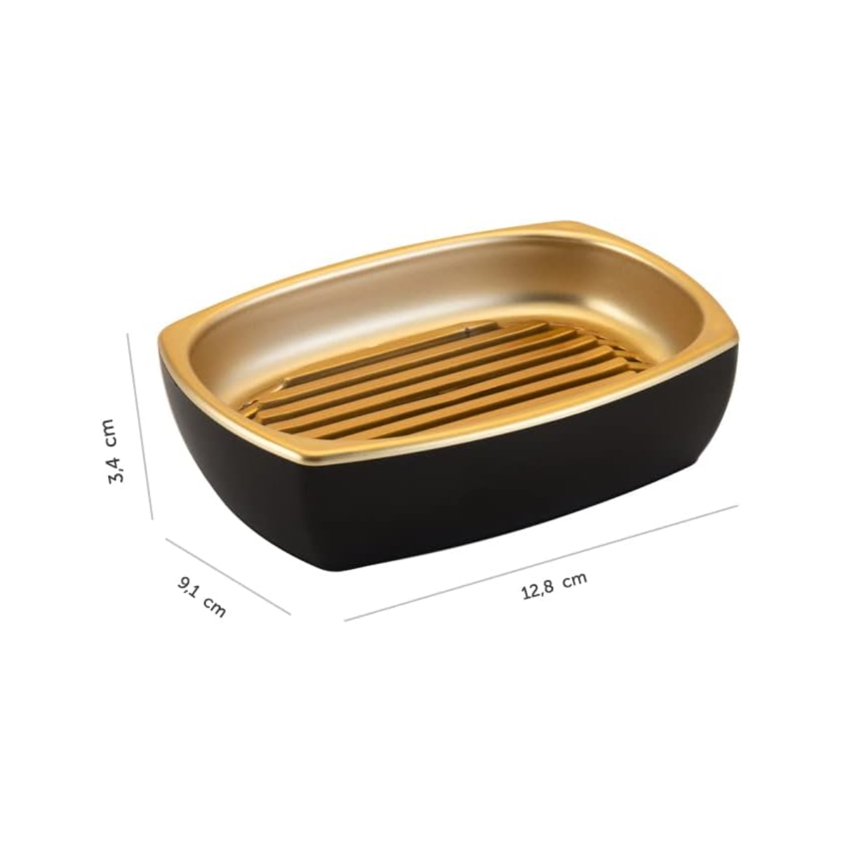 Saboneteira Petro c/ Dourado Linha Conceito - Arthi - Imagem 4