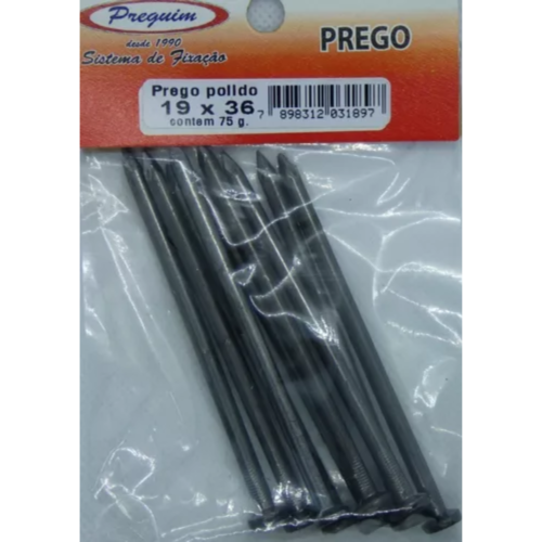 Prego Polido Com Cabeça 19x36 - Preguim