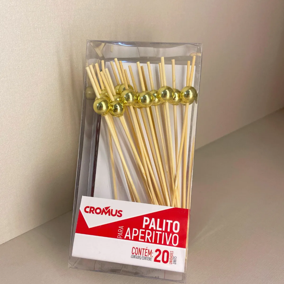 #16 Palito Para Aperitivo Bola de Ouro Com 20 un - Cromus