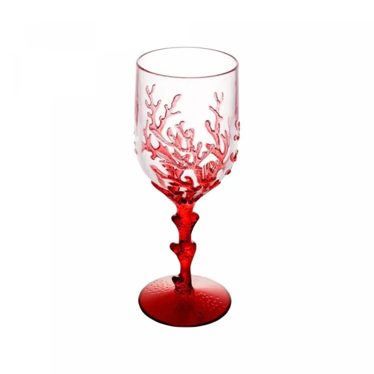 Conjunto 6 Taças de Acrílico Coral Vermelho 450ml - Wolff