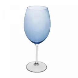 Conjunto 6 Taças de Vinho de Cristal Ecológico Banquet Azul 580ml - Wolff