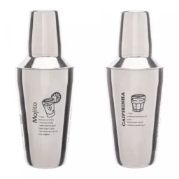 Coqueteleira de Aço Inox com Receitas 500ml - LYOR #56