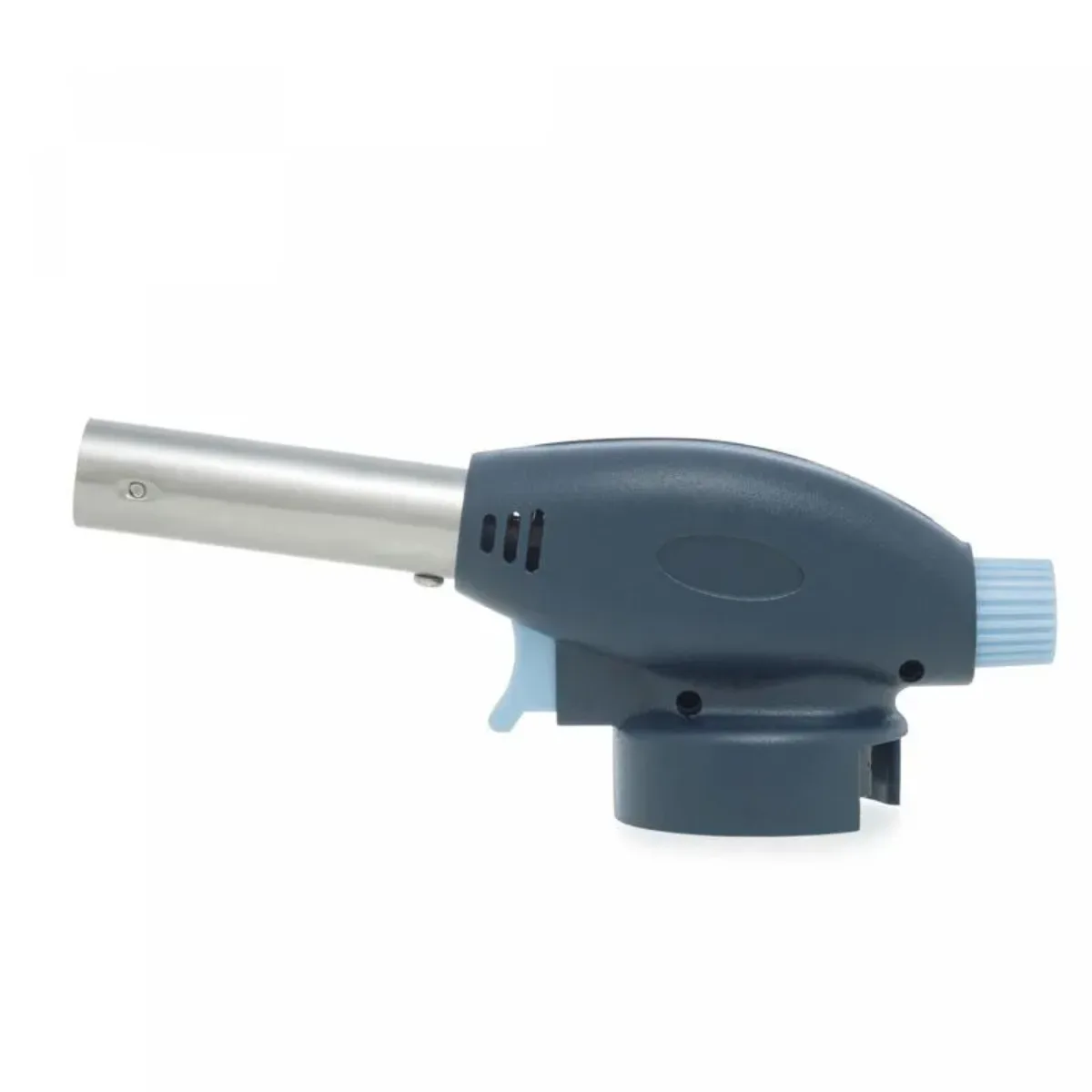 Maçarico Culinário Portátil de Aço Inox Azul 17cm x 6,5cm x 5cm - Lyor