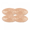 Conjunto 4 Porta Copos de Fibra Natural Palm 10cm - Lyor #61