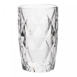 Conjunto 6 Copos Altos de Vidro Diamond 350ml - Lyor
