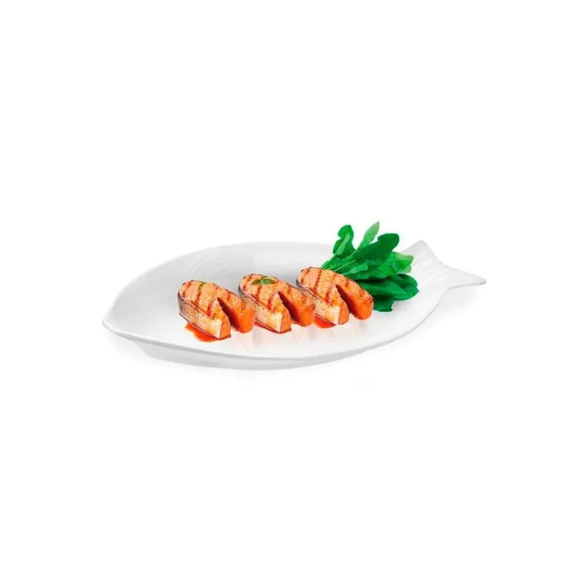 Travessa Melamina Peixe Branca 58cm - Wolff