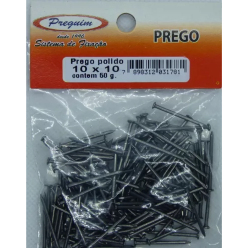 Prego Polido 10x10 C/ 50g - Preguim