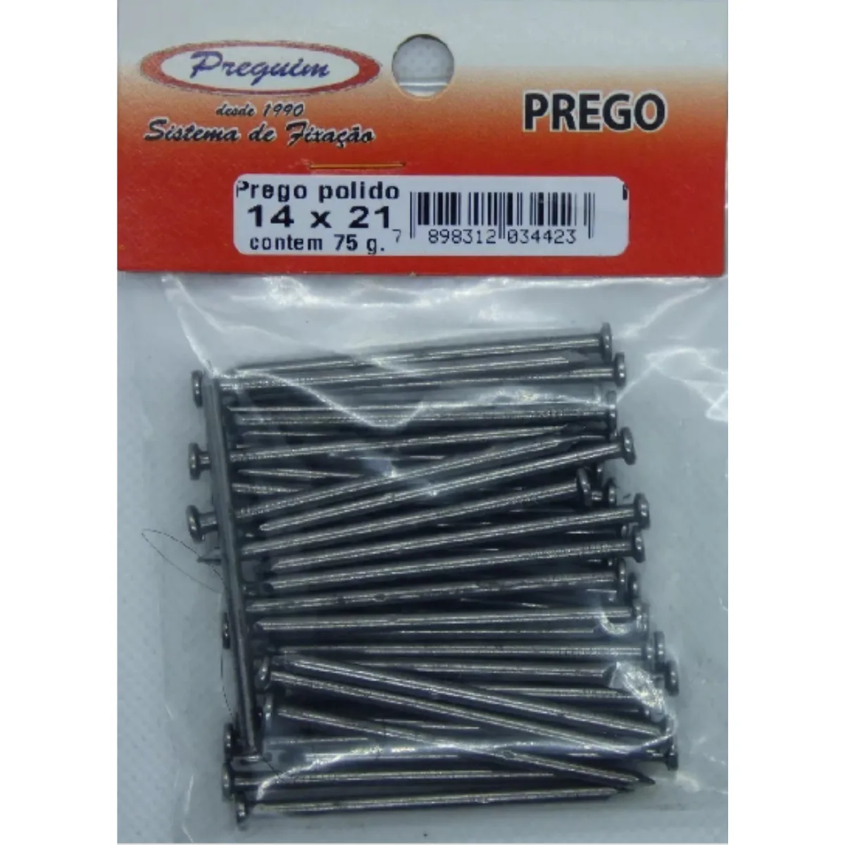 Prego Polido 14x21 C/ 75g -  Preguim