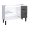 Gabinete para Cozinha Jupiter 120 mts  Aço Preto/Branco - Cozimax - Image 3