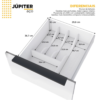 Gabinete para Cozinha Jupiter 120 mts  Aço Preto/Branco - Cozimax - Image 6