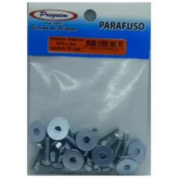 Parafuso Máquina 5/32x3/8 c/ Rosca E Arruela C/15 Un - Preguim