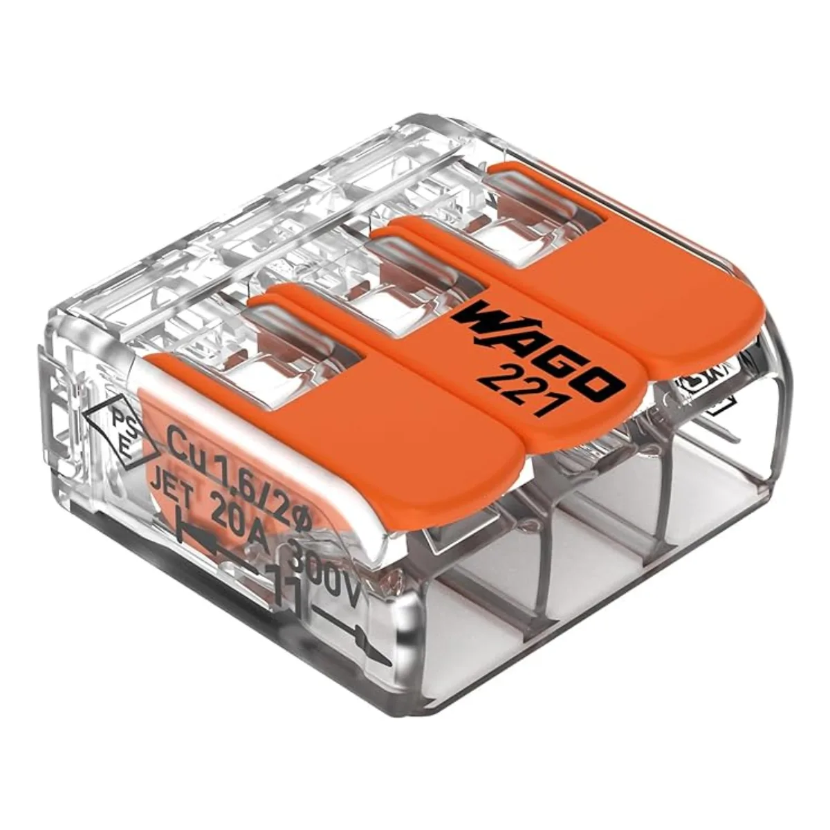 Conector 3P Flowpack 32A 221-413 - Wago