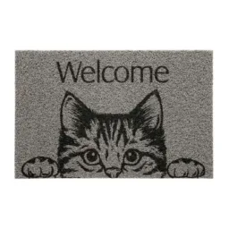Capacho Vinil Pet Cat Welcome 40cmx60cm - Kapazi