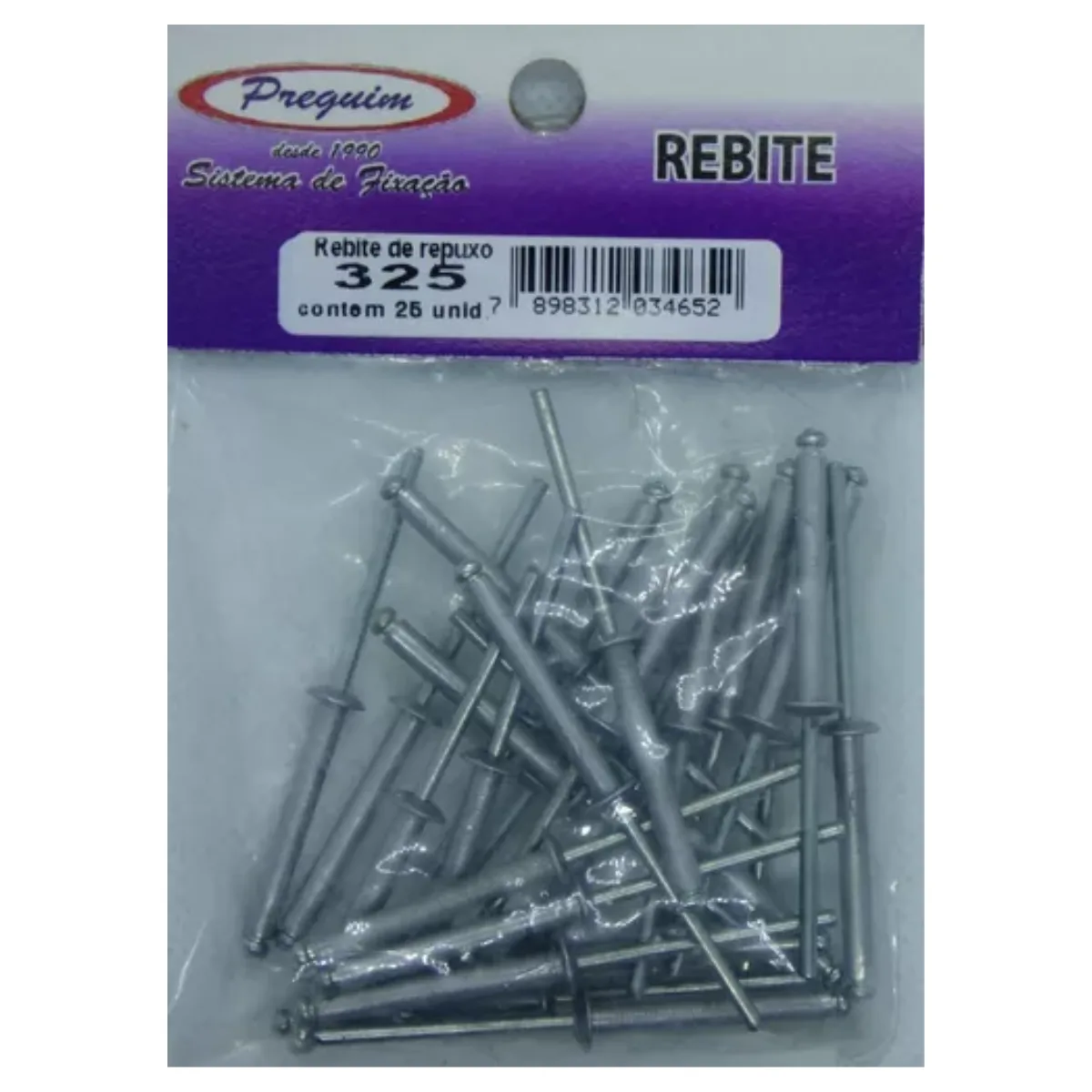 Rebite De Repuxo 325 Aluminio C/ 25 Unidades - Preguim