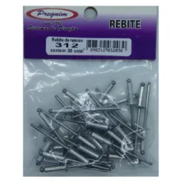 Rebite De Repuxo 312 Aluminio  C/ 30 Unidades - Preguim