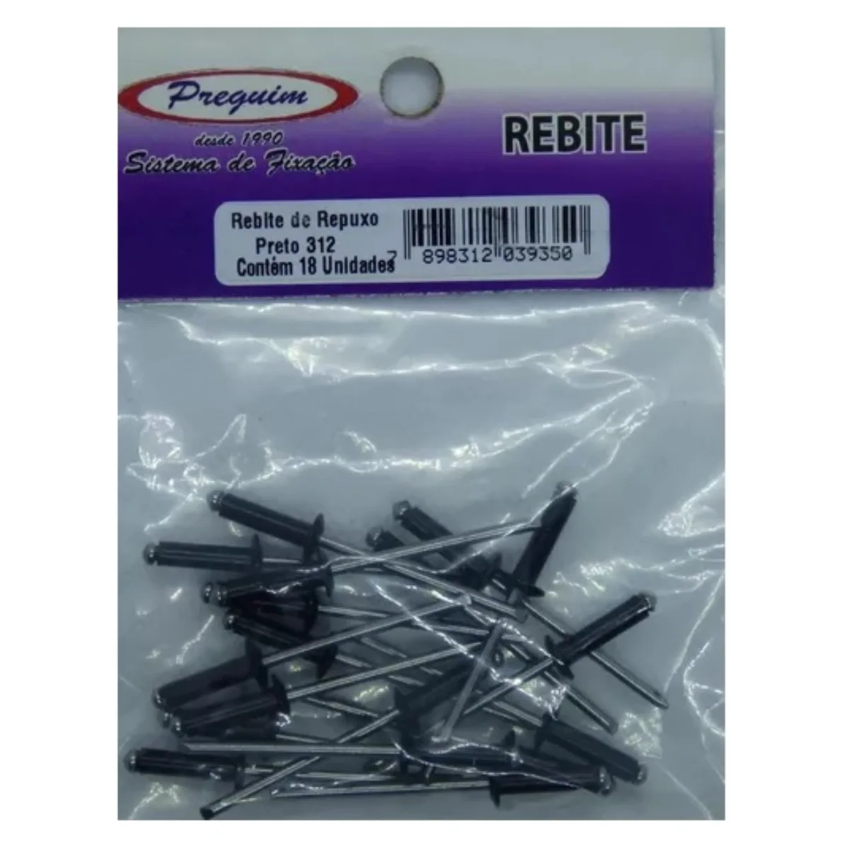 Rebite De Repuxo 312 Aluminio  C/ 18 Unidades - Preguim