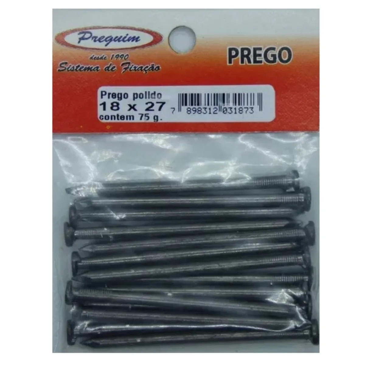 Prego Polido 18x27 C/ 75g - Preguim
