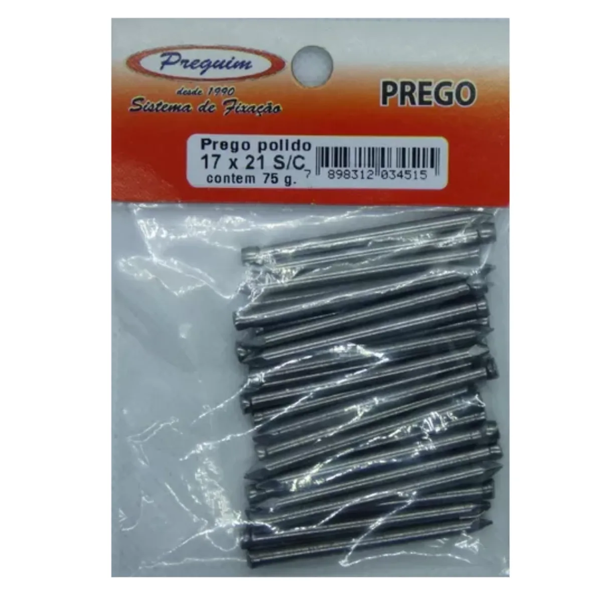 Prego Polido 17x21 C/ 75g - Preguim