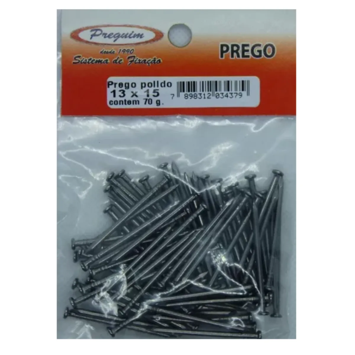 Prego Polido 13x15 C/ 70g - Preguim
