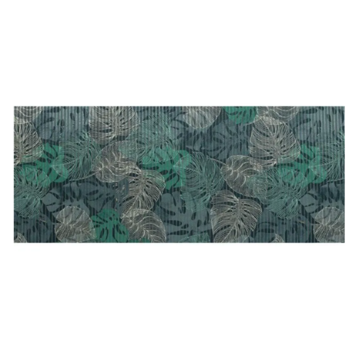 Tapete Antiderrapante Tropical 43cm x 130cm Folhagem- Kapazi
