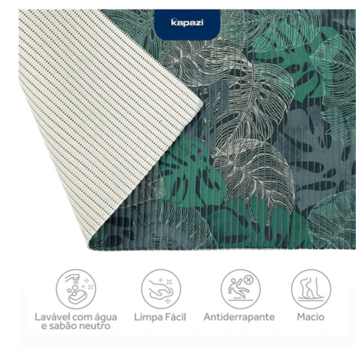 Tapete Antiderrapante Tropical 43cm x 130cm Folhagem- Kapazi - Image 3