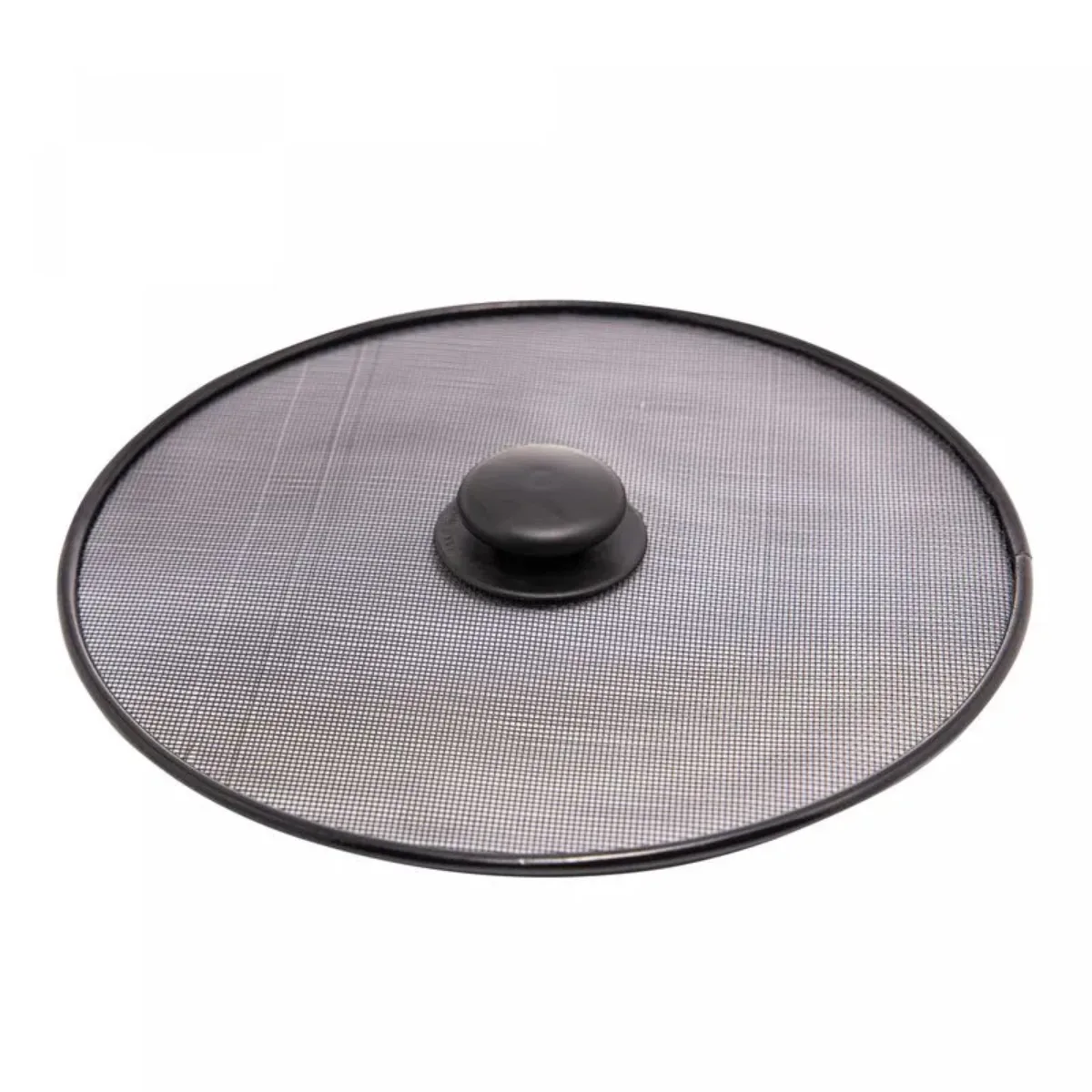 Tampa Protetora para Frituras de Metal Revestida com Plástico Preta 25cm - Lyor