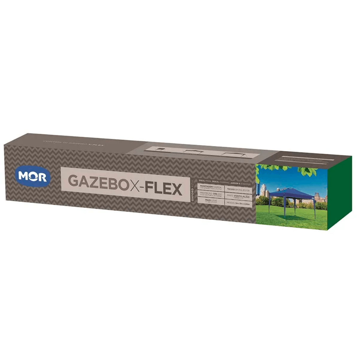 Gazebo X-Flex Oxford com Silvercoating Azul 3m x 3m - Mor - Imagem 4