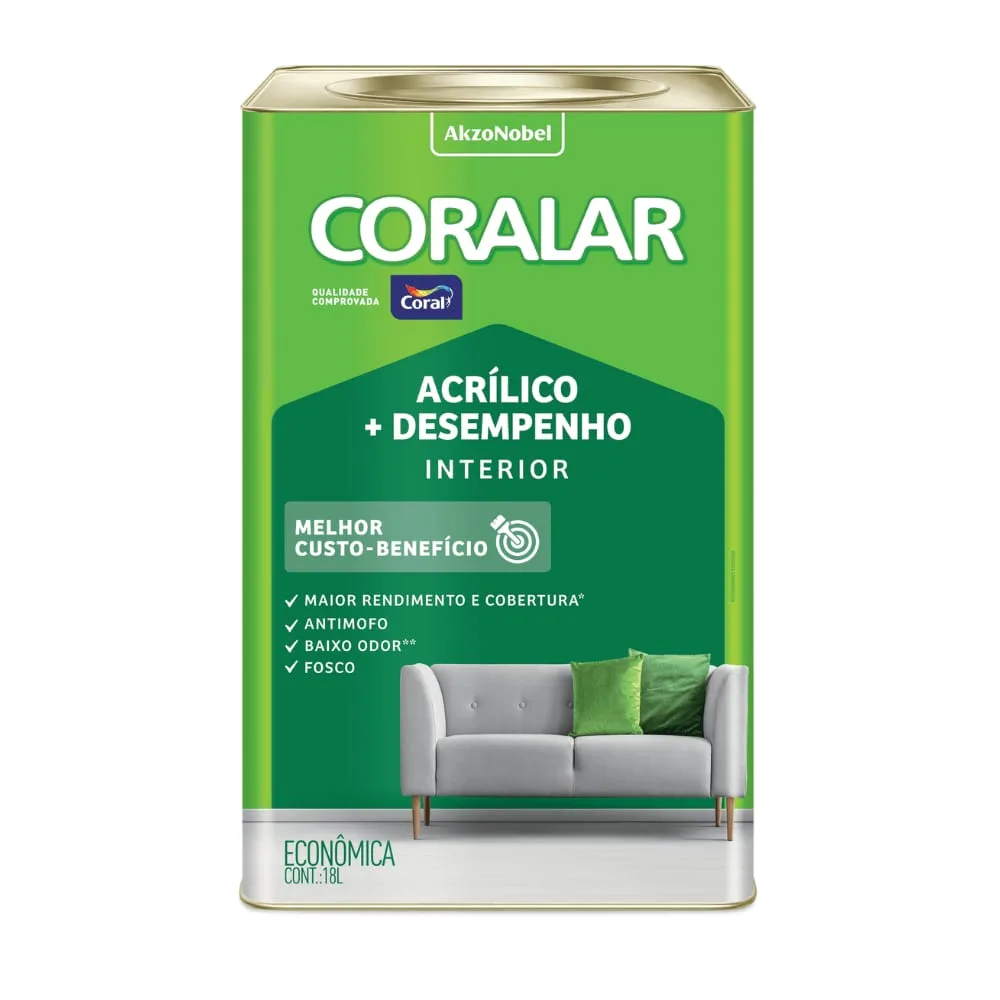 TINTA CORALAR ACR VERDE KIWI 18LT
