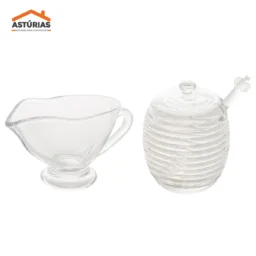 KIT MELEIRA DE CRISTAL C/PEGADOR 210 ML + MOLHEIRA DE CRISTAL SEUL 180 ML - LYOR #05