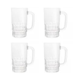 CONJUNTO 4PCS CANECA VIDRO 335ML GLACIAL #07