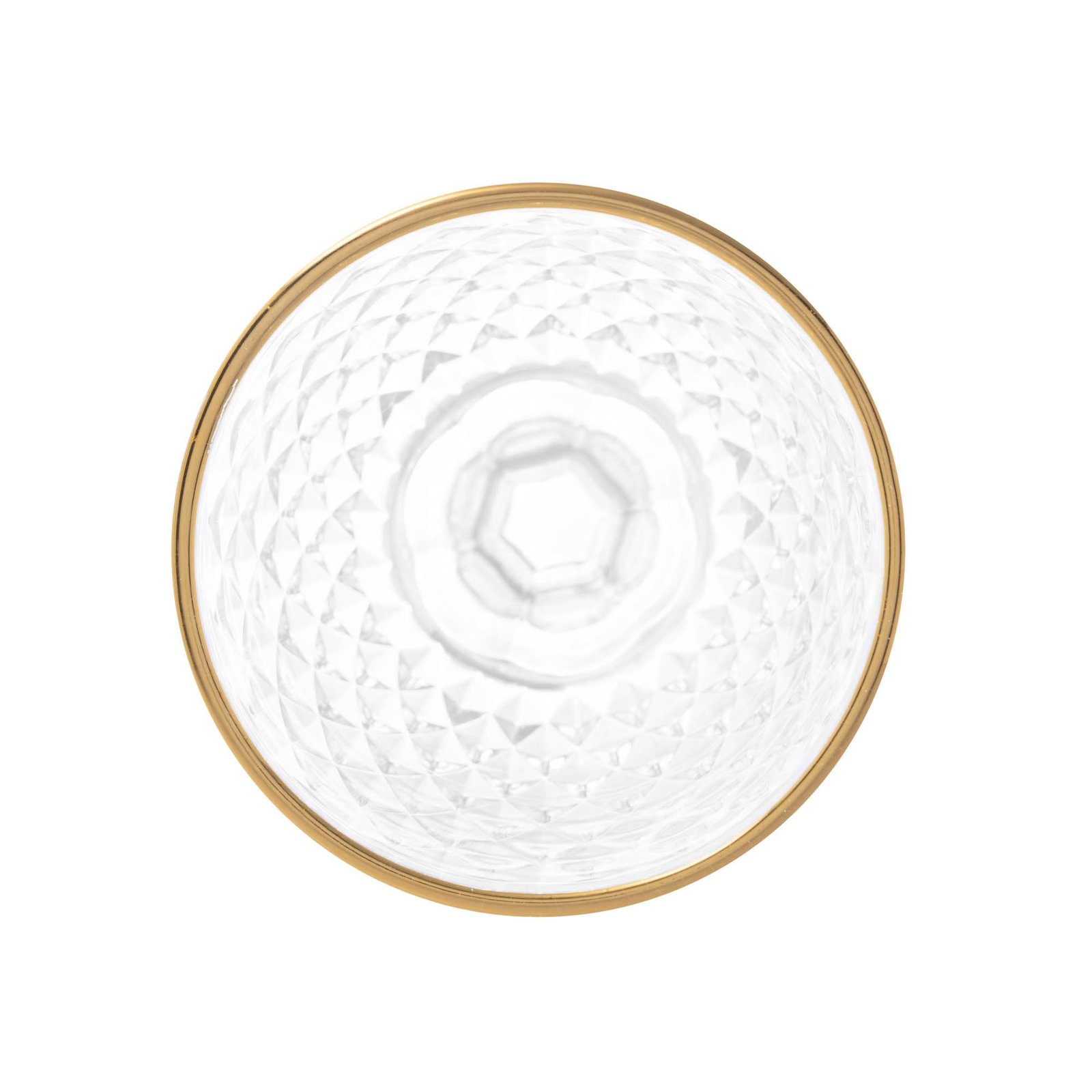 Taça para Água de Vidro Bico de Abacaxi com Fio de Ouro 325ml - Lyor - Imagem 2