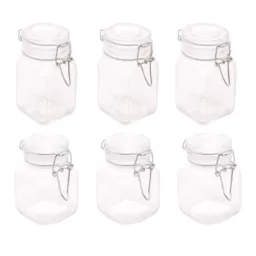 KIT 6 POTES HERMETICO DE VIDRO 3 PEÇAS 180ML + 3 PEÇAS 260ML - LYOR #03