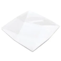 Prato Quadrado Melamina Branco 28cm - Cromus
