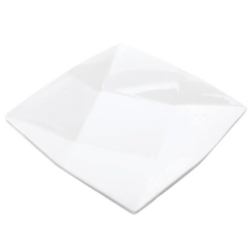 Prato Quadrado Melamina Branco 28cm - Cromus