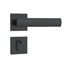 Fechadura 803/35 Roseta Quadrada 1 Externa Preto Fosco - Stam