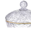 Açucareiro de Cristal Martelado com Colher e Tampa com Fio de Ouro Petra 10cm - Lyor - Image 3