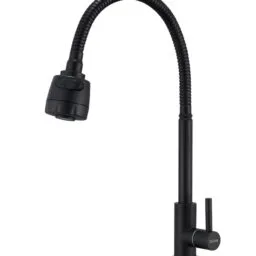 Torneira Cozinha Mesa Bica Movel Gourmet Preta - Doan