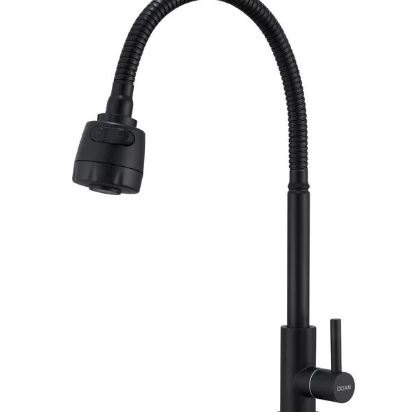 Torneira Cozinha Mesa Bica Movel Gourmet Preta - Doan