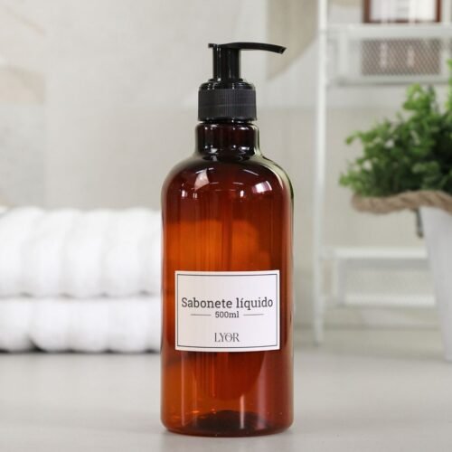 Porta Sabonete Liquido De Plastico Com Pump Vintage 500ml - Lyor