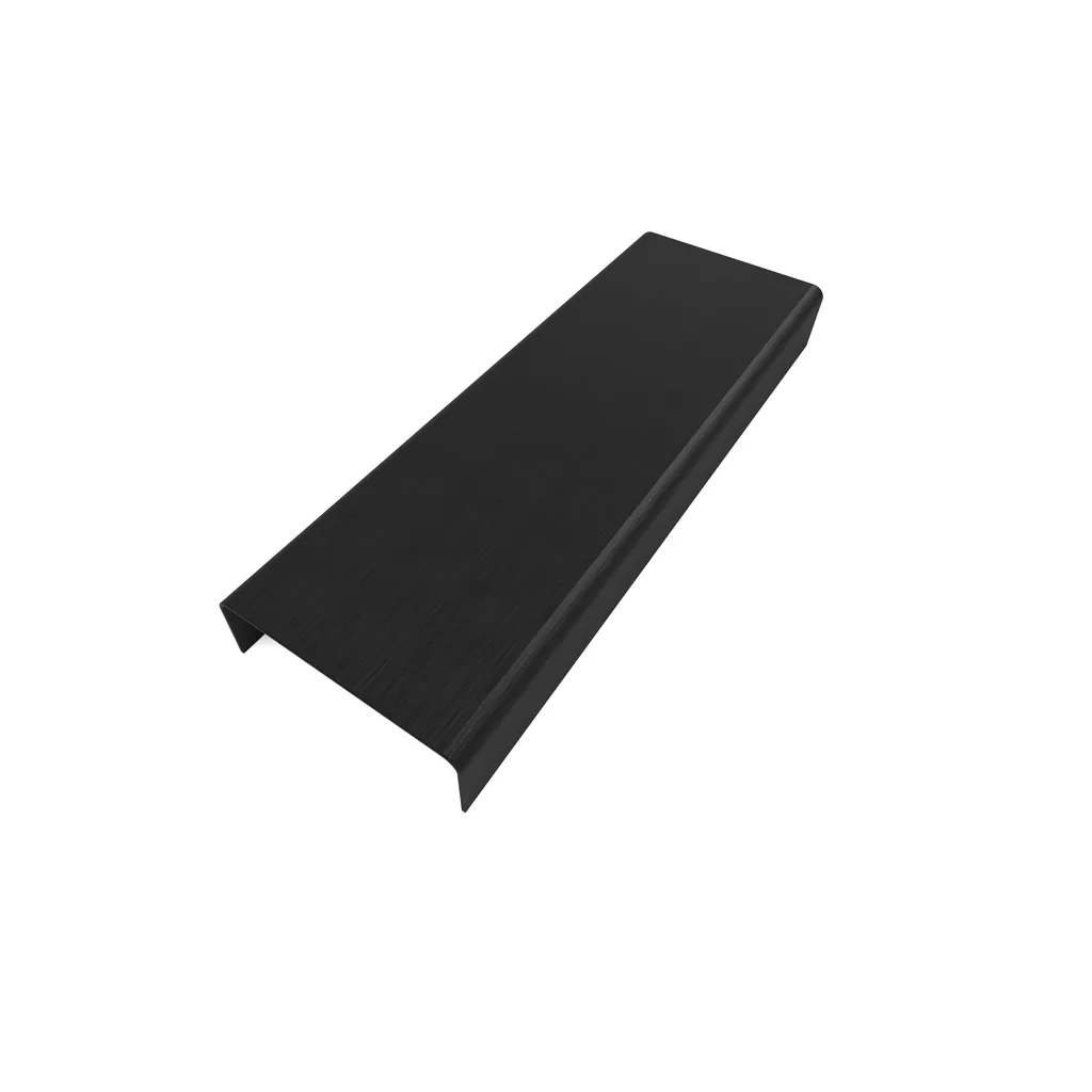 Perfil listelo U Inox Escovado Preto 9x30x9x2000mm - LHD