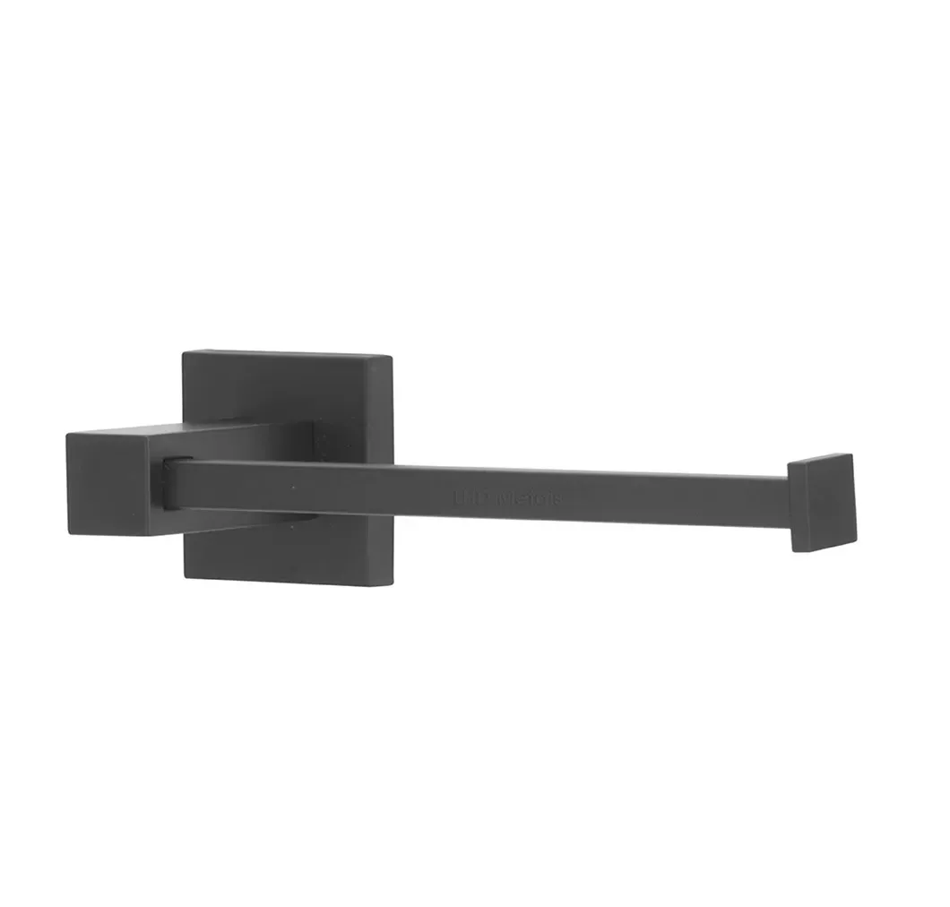 PORTA PAPEL HIGIÊNICO QUADRADO – ZAMAK PRETO - Flvx