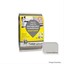 Rejunte Porcelanatos e Cerâmicas Cinza Platina - Quartzolit - Imagem 2