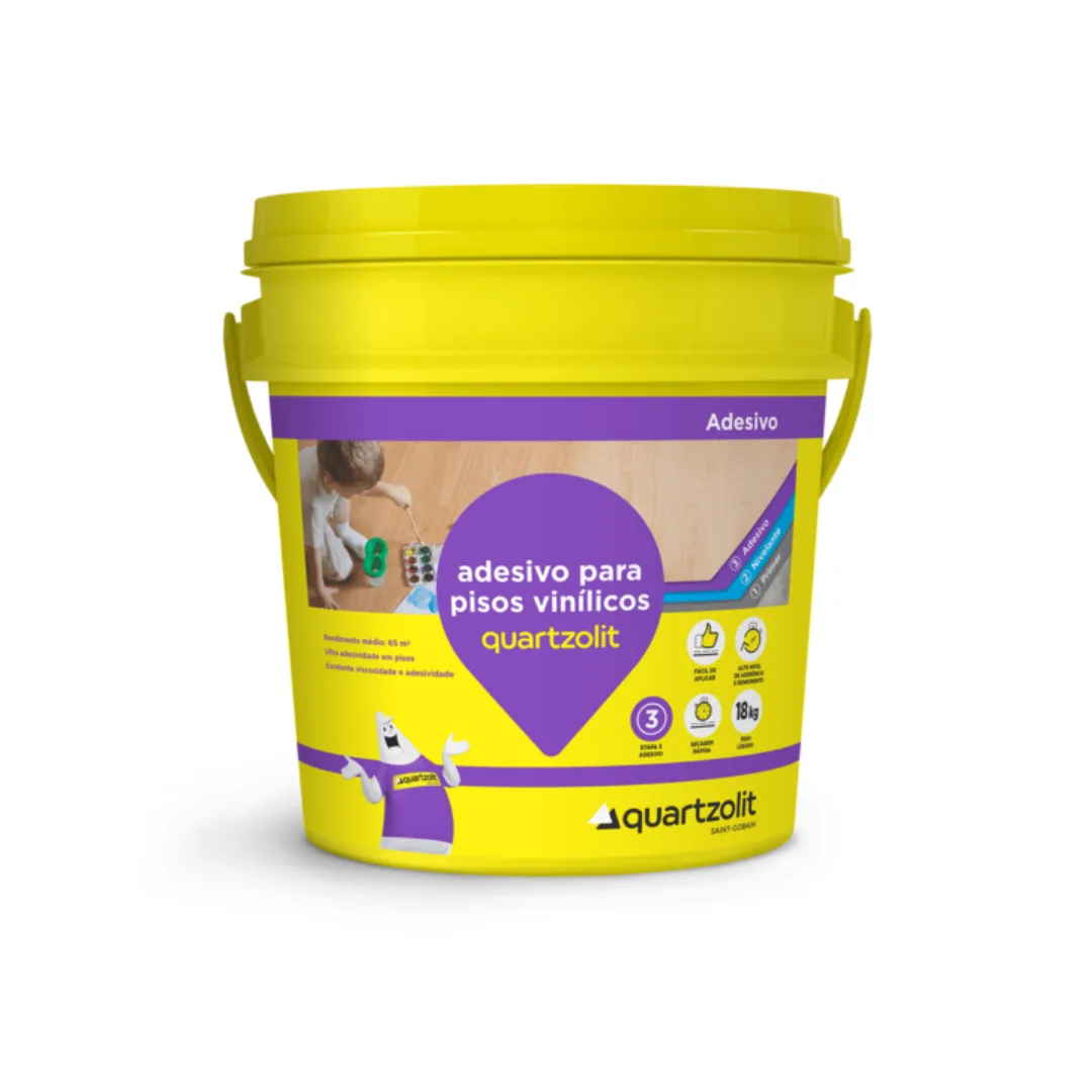 Cola Para Piso Vinilico 4kg Adesivo Balde - Quartzolit