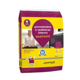 Argamassa Cinza Porcelanatos e Ceramicas Interno 20KG - Quartzolit