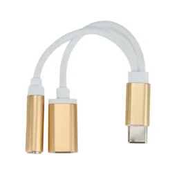 Cabo USB Tipo-C Com  Adaptador Para Fone P2 - Dual Comp